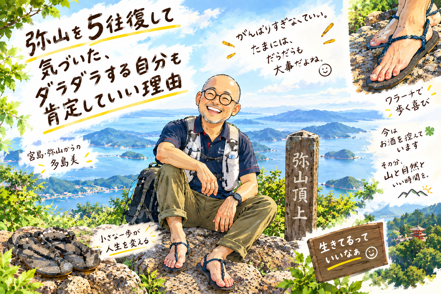 宮島・弥山の紅葉谷コースを登る山道